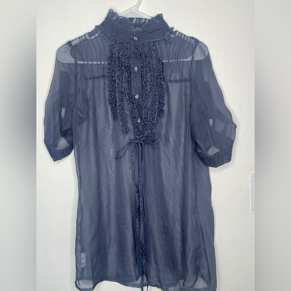 The Hanger Sheer Blue Top